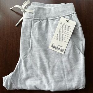 NWT Lululemon City Sweat Joggers - Medium - Heathered Ultra Light Grey/Sea Salt